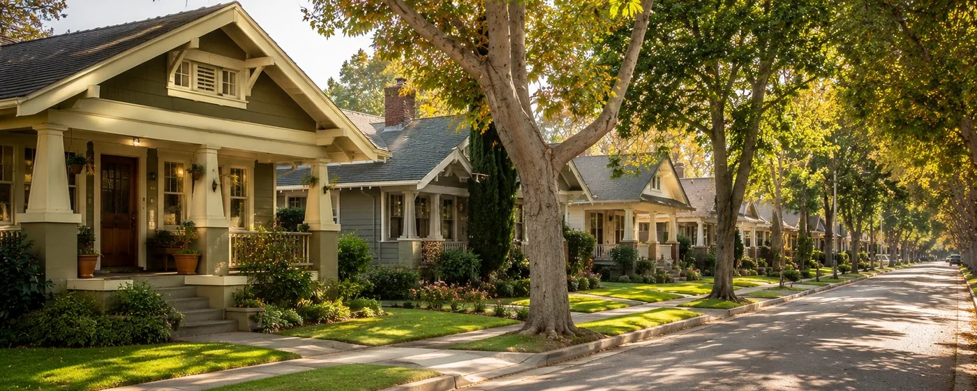 Buy a home in Fullerton CA — get 1% cash back at closing Fullerton historic craftsman bungalows on a tree-lined street in a charming residential neighborhood — Portfolio Home Realty buyer agent